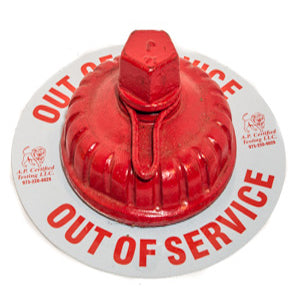 Fire Hydrant Disc 5.75 OOS Red Letters w/ White Reflective Back - HYDDISC5.75RLW