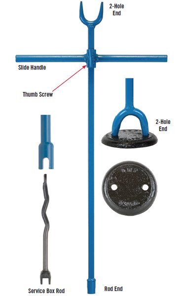 Service Cover and Rod Key - 6ft